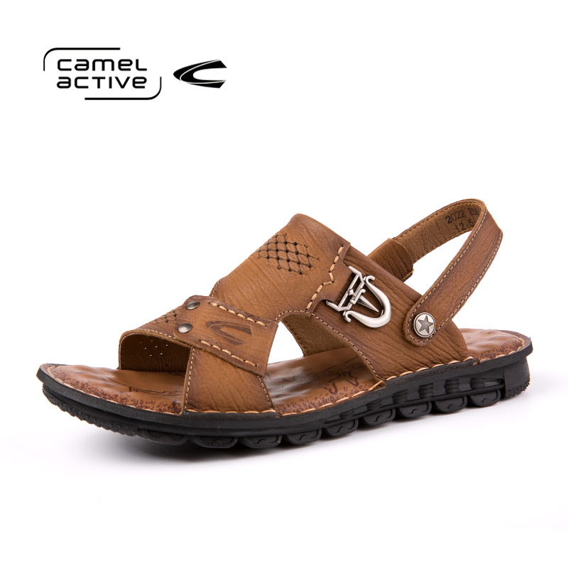 骆驼动感（camel active）夏季男士凉鞋牛皮沙滩鞋男透气休闲凉鞋