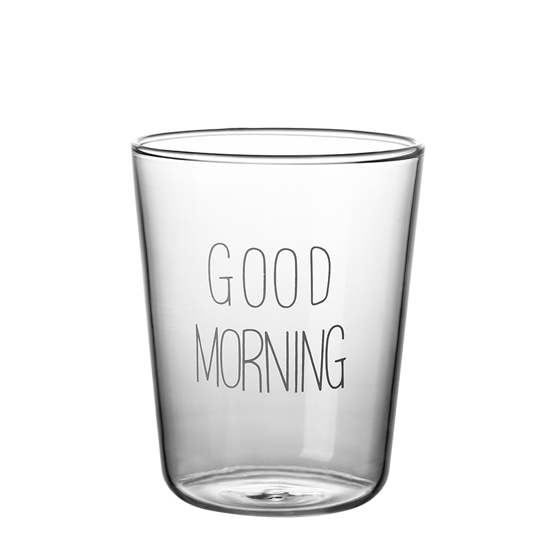 华派玻璃杯子创意水杯情侣牛奶咖啡杯简约马克杯早餐杯大容量家用茶杯