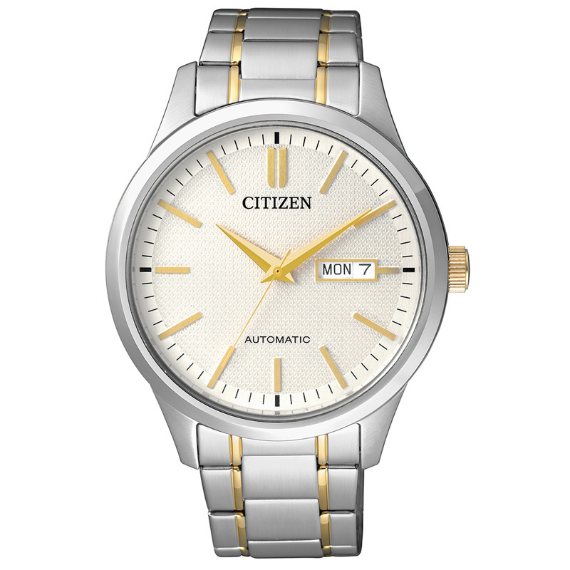 西铁城（CITIZEN）手表 自动机械不锈钢间金表带时尚男表NH7524-55AB