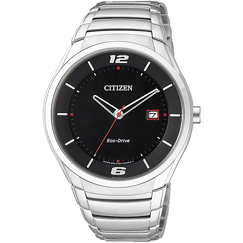 西铁城(CITIZEN)手表 时尚休闲光动能钢带日期显示商务休闲男表 BM6951-57E