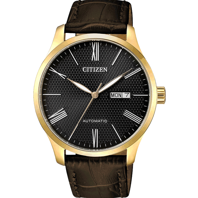 西铁城(CITIZEN)手表 自动机械小牛皮表带简约商务时尚男表 NH8353-00HB