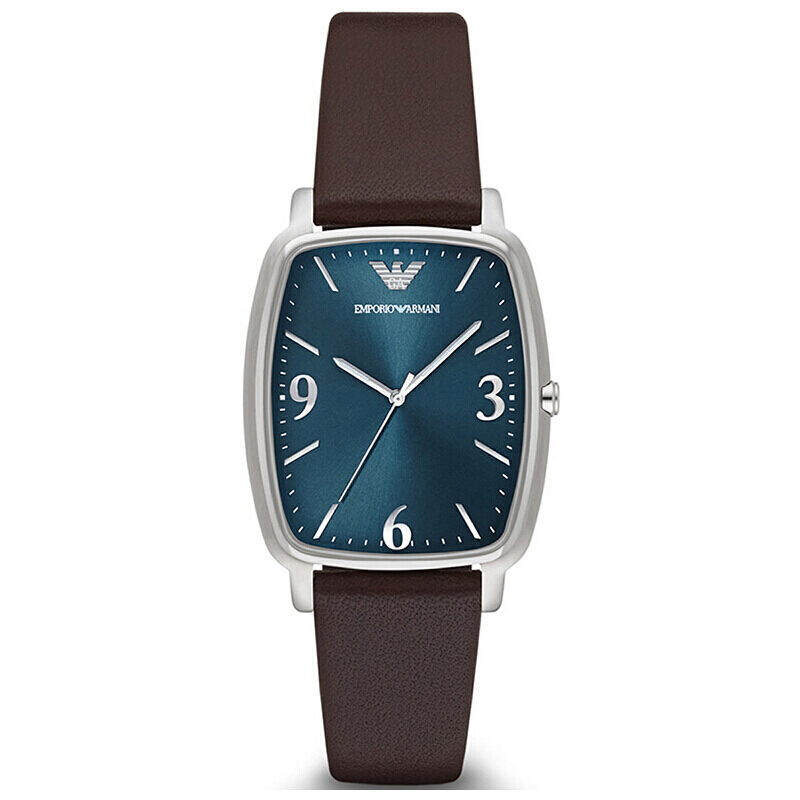 阿玛尼（ARMANI）手表 方形表盘简约时尚男款石英皮带腕表 AR2491