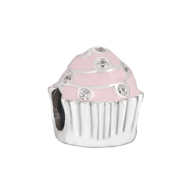 PANDORA潘多拉手链925银女士DIY粉色纸杯蛋糕791891EN68