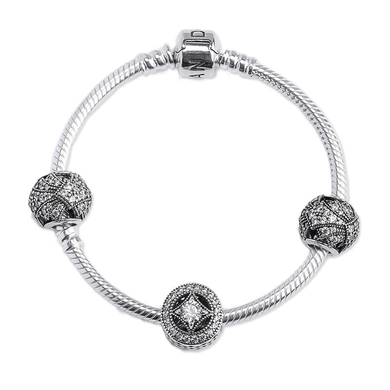 Pandora潘多拉成品手镯 复古东方之扇系列 925银时尚串珠成品手链 PZ-030