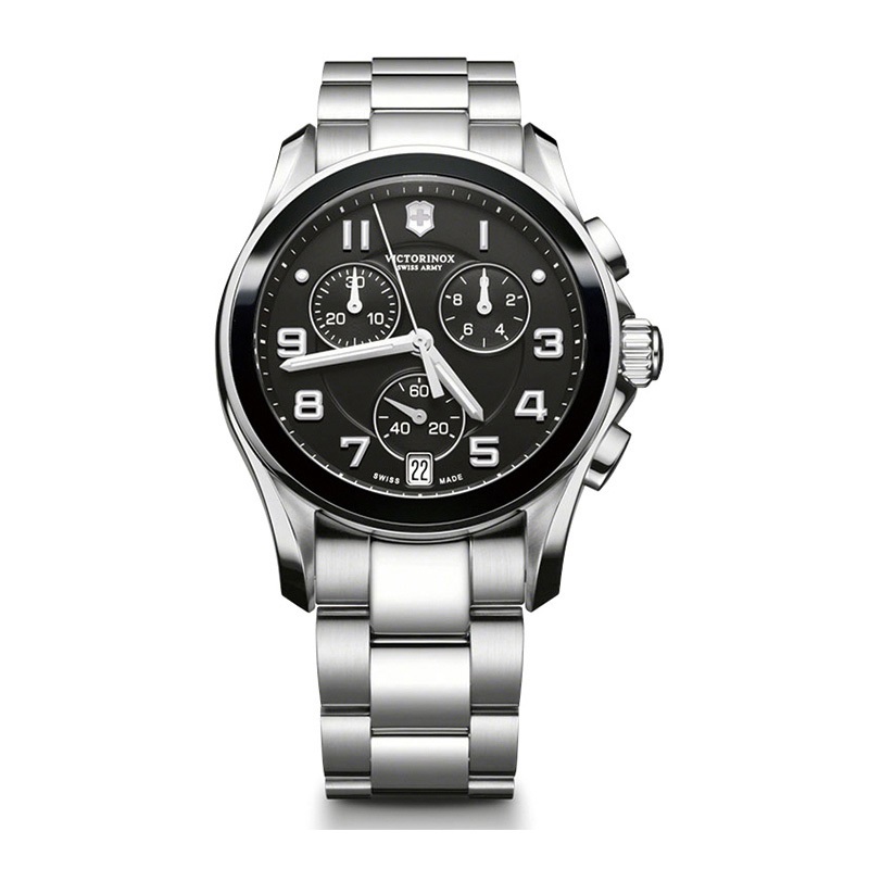 维氏Victorinox经典计时系列石英表瑞士手表钢带男表241544
