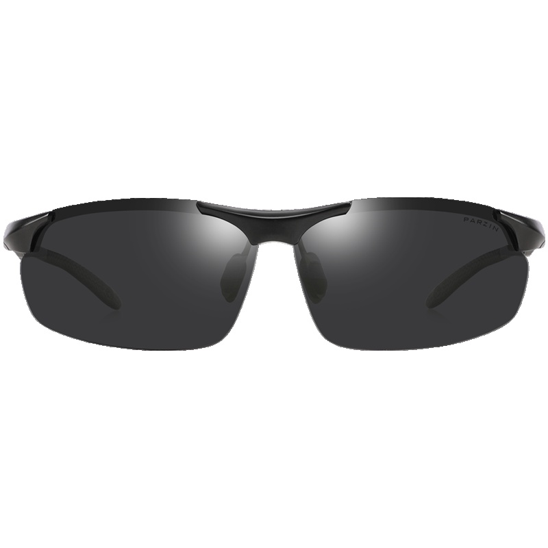 帕森(PARZIN)新款偏光太阳镜男士金属铝镁大框骑行驾驶开车眼镜运动潮墨镜