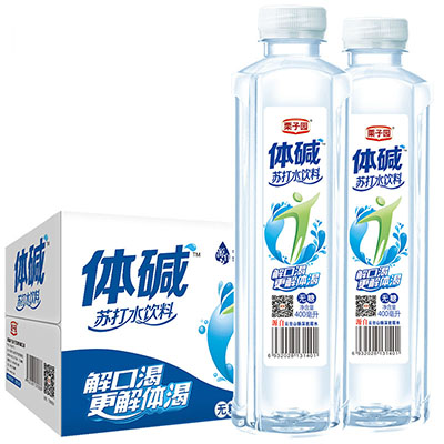 [栗子园]无糖无汽弱碱性体碱苏打水400ml*24瓶/箱 整