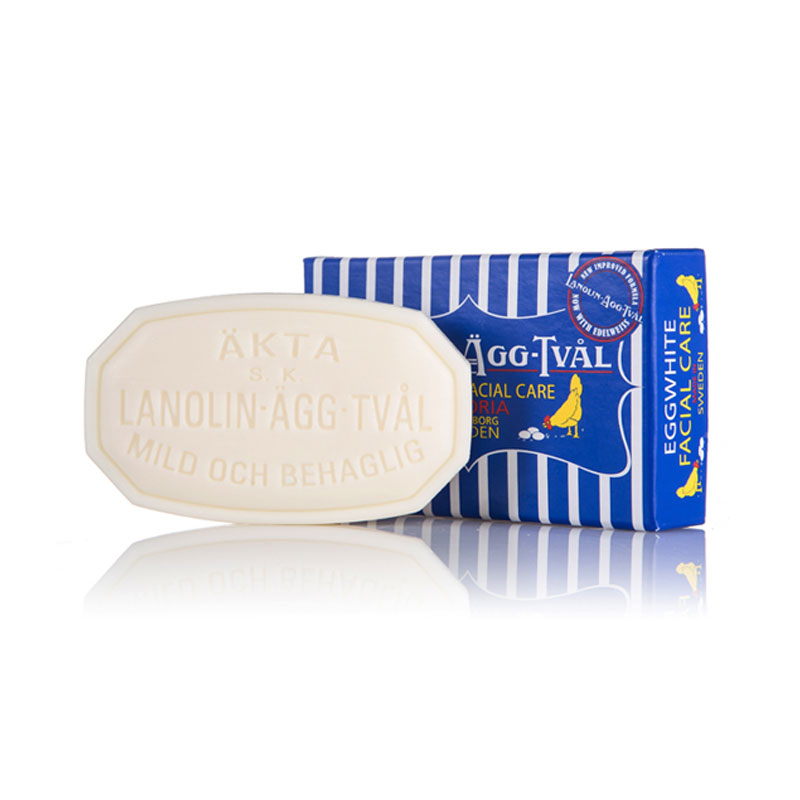 【原装进口】Lanolin-Agg-Tval 维多利亚瑞典蛋清毛孔护理保湿洁面皂50g
