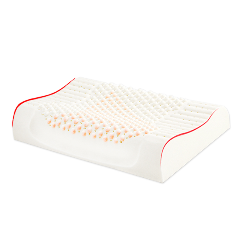 泰国乳胶枕头天然橡胶枕芯单人枕成人护颈椎枕头含枕套 男女高低双面设计保护睡眠