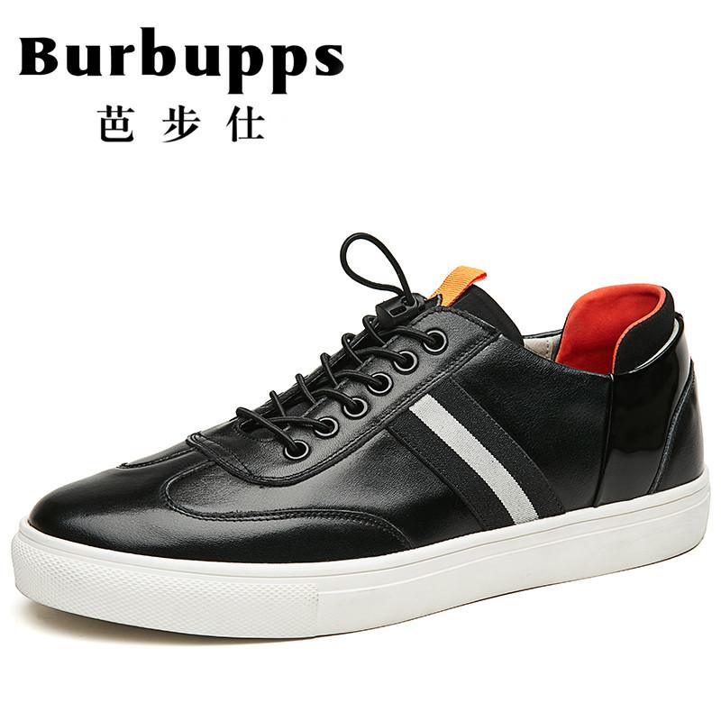 法国品牌芭步仕(Burbupps) 时尚英伦潮流男士真皮休闲鞋