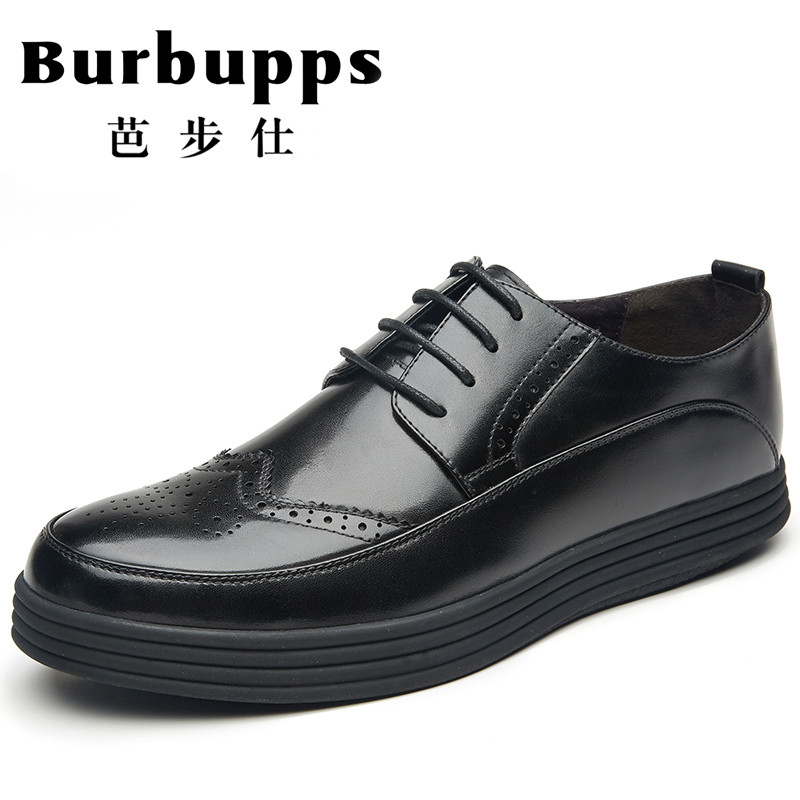 法国品牌芭步仕Burbupps 商务时尚潮流真皮男士休闲皮鞋