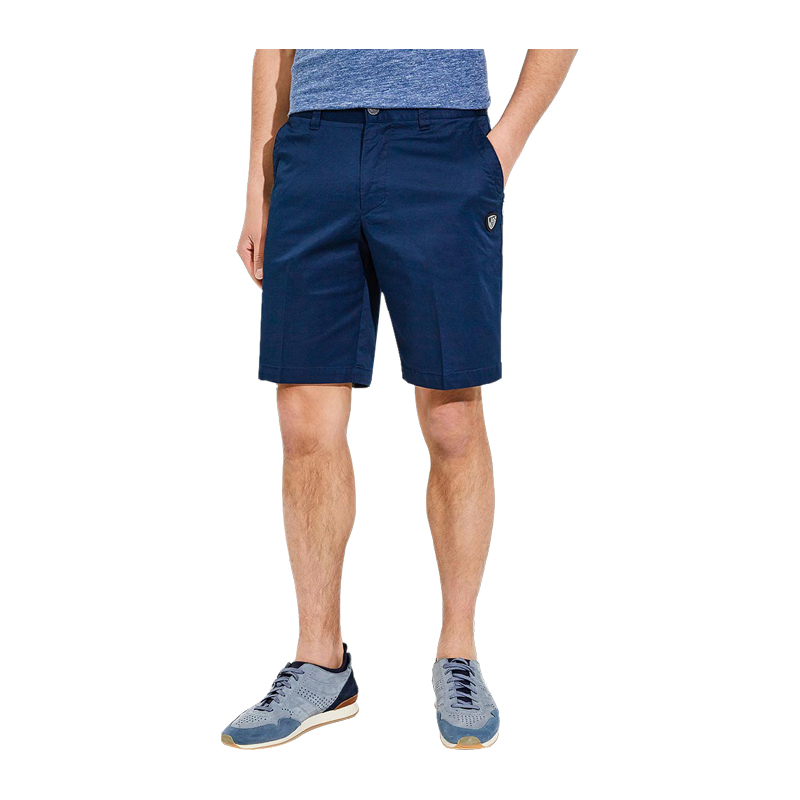 Emporio Armani/安普里奥阿玛尼 EA7系列品牌徽标蓝色棉质混纺男士休闲裤