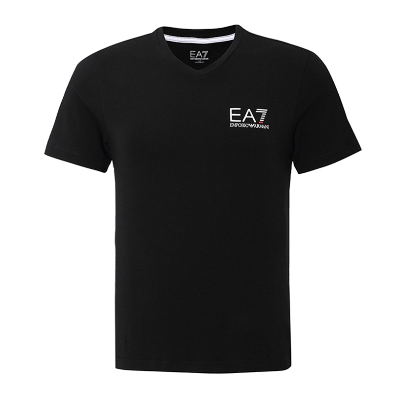 Emporio Armani/安普里奥阿玛尼 EA7棉混纺V领男士短袖T恤