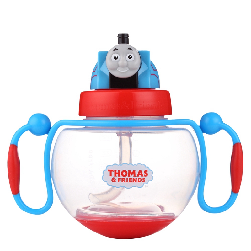 托马斯和朋友（THOMAS&FRIENDS）儿童水杯PA不倒翁吸管杯水杯水壶防摔防滑圆孔吸管婴儿杯托马斯260ml