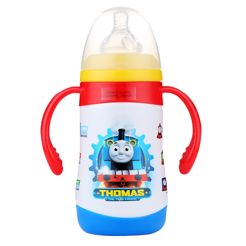 托马斯和朋友（THOMAS&FRIENDS）儿童保温杯不锈钢吸管鸭嘴杯宝宝防胀气奶瓶三用水杯300ml