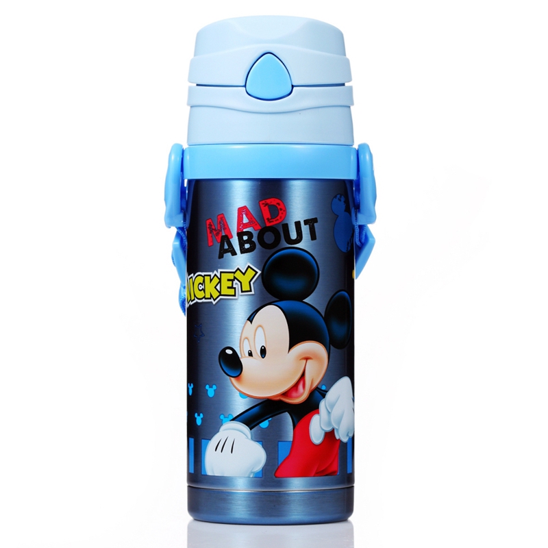 迪士尼（Disney）迪士尼儿童水杯小孩学饮杯宝宝不锈钢保温杯户外随手吸管直饮杯400ML