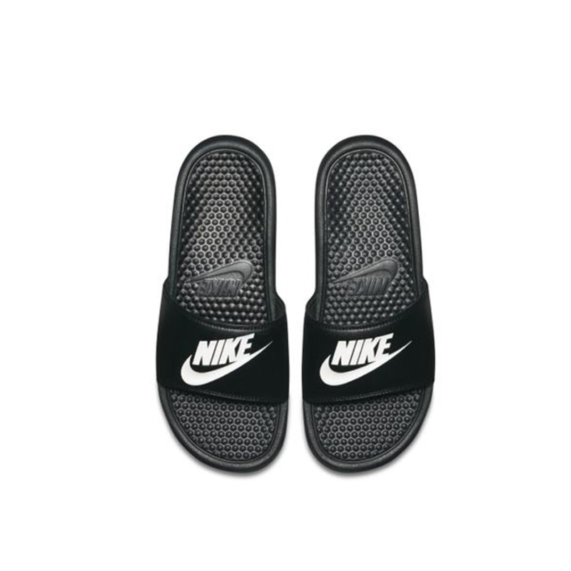 耐克Nike男鞋黑白字母运动沙滩拖鞋343880-090