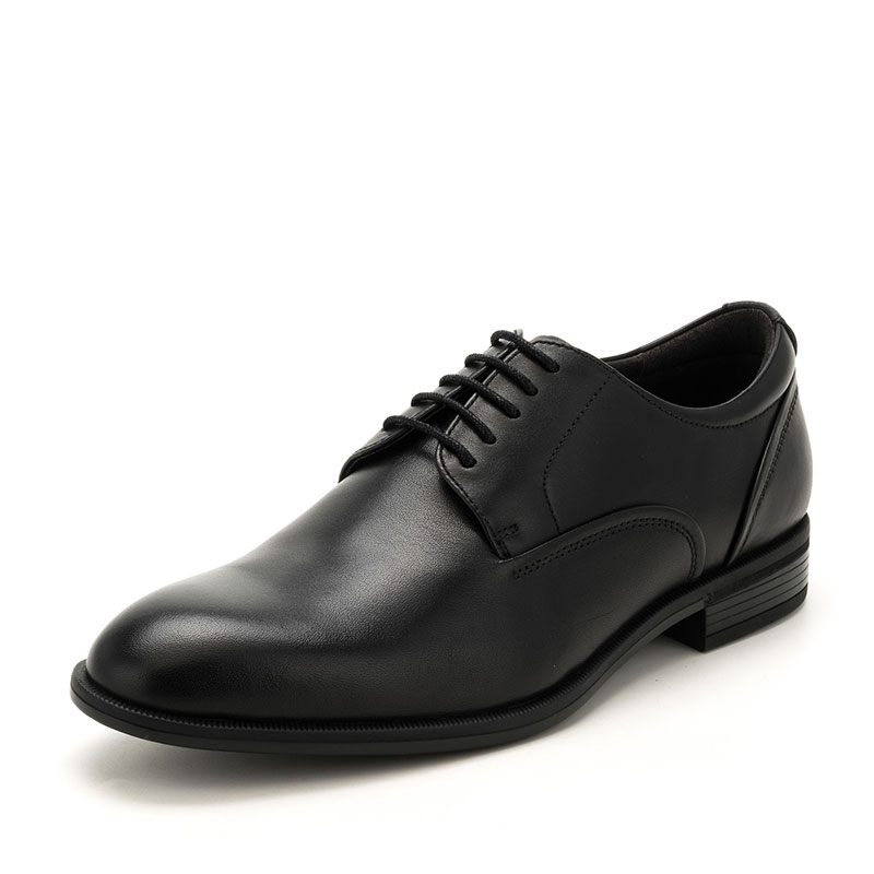 星期六(ST&SAT)男鞋牛皮革交叉系带圆头低跟方跟商务正装皮鞋SS73121709