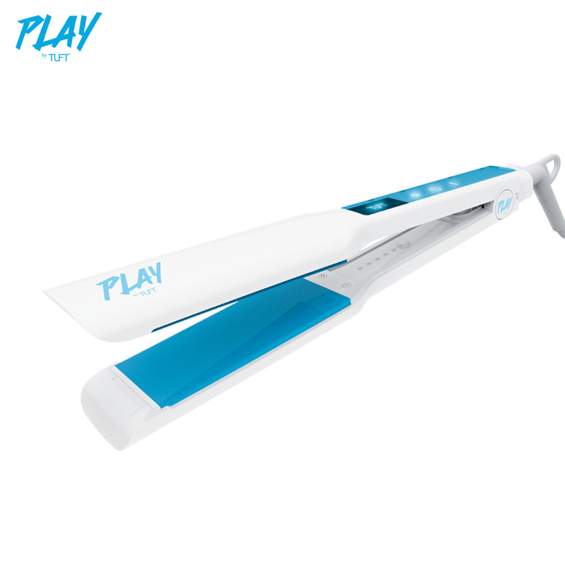 PLAY by TUFT负离子直发器直发夹陶瓷电拉直板夹板卷发器数控熨板护发不伤发 1068蓝白色(2寸)