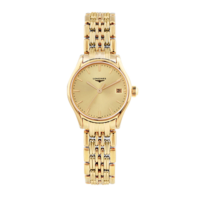 浪琴（LONGINES）女士手表优雅系列不锈钢带腕表 休闲时尚日常商务石英表 女L4.259.2.32.8