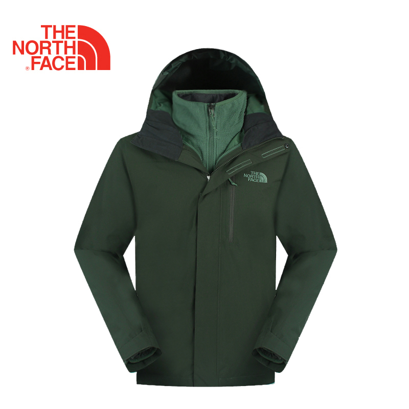 北面（TheNorthFace）冲锋衣男款防泼水三合一NF0A2XXV