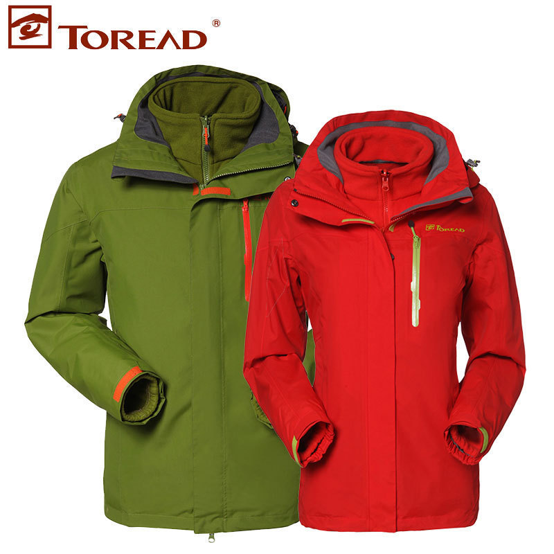 探路者（TOREAD）户外男女防风保暖三合一套绒冲锋衣TAWC91862/TAWC92863