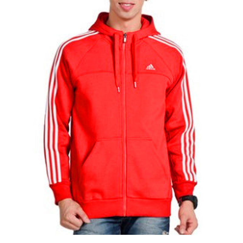 阿迪达斯（adidas）男款红色连帽外套X20757现