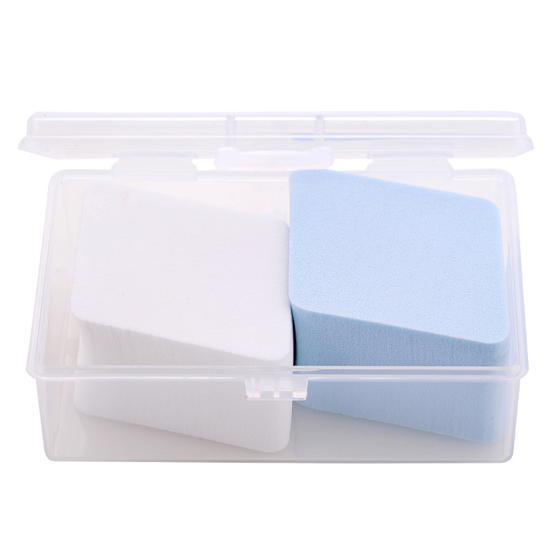 美丽工匠 菱形粉扑盒装 干湿两用非乳胶海绵粉扑2枚带盒