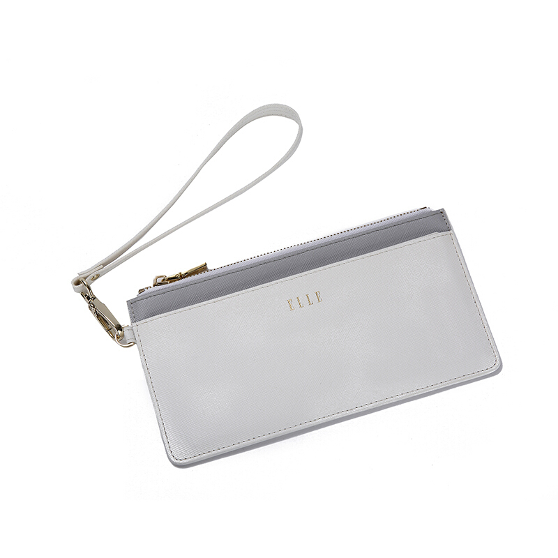ELLE(她)长款便携卡包/手拿包 GH162P90010 欧美时尚 纯色 PU 涤纶 女钱包
