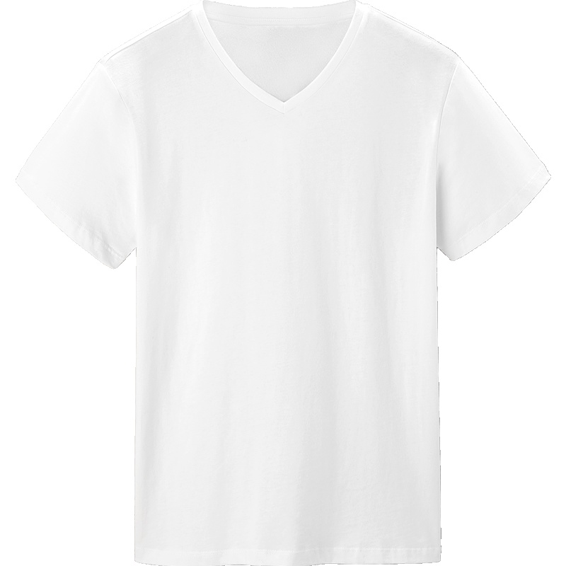 HLA海澜之家V领短袖T恤2019春季新品男士打底汗衫两件装HUAAJ1R010A