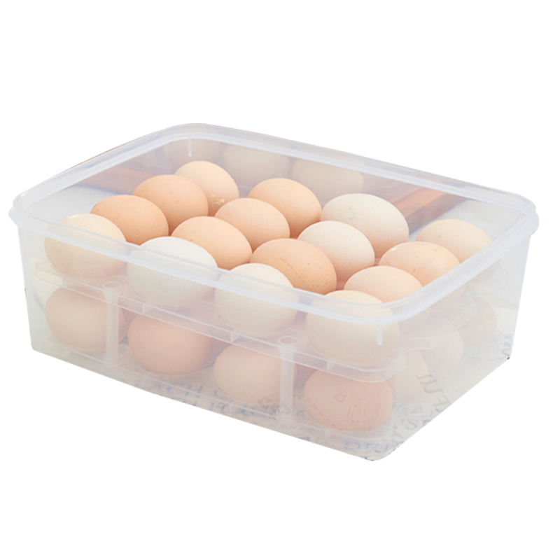 鸡蛋盒冰箱保鲜收纳盒厨房家用塑料防震装蛋格放鸡蛋的收纳盒