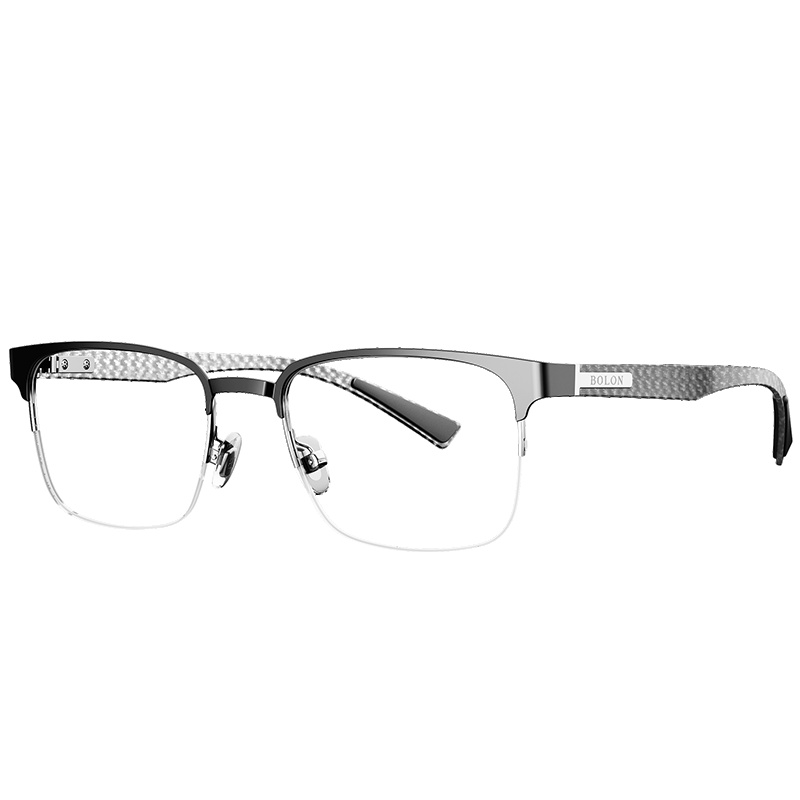 BOLON暴龙男士方框光学镜架铝镁合金半框近视镜商务眼镜架BJ7058