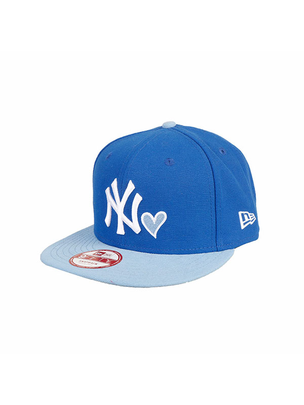 MLB美职棒棒球帽 情侣款刺绣爱心帽子 百搭可调节平檐帽