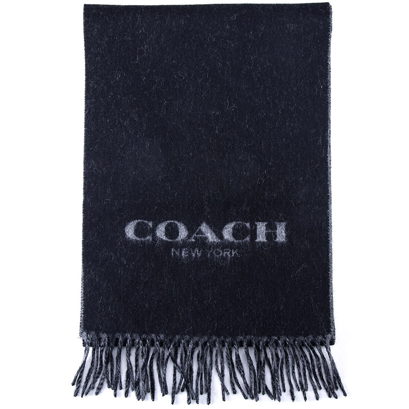 COACH 蔻驰 男士羊毛配其他材质长款围巾 F86542 BLK