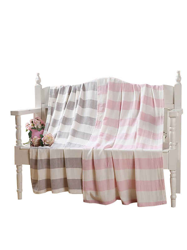 英国puraspace棉竹双色盖毯居家办公午休四季婴幼儿包被浴巾棉竹毯