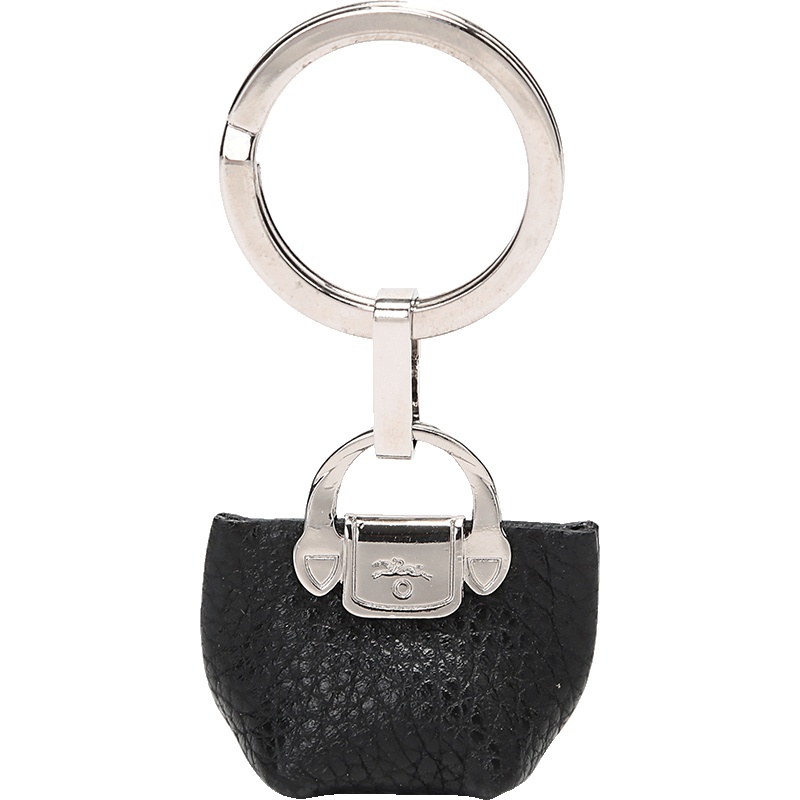 Longchamp 珑骧 女士黑色金属配皮钥匙圈 6983 021 047