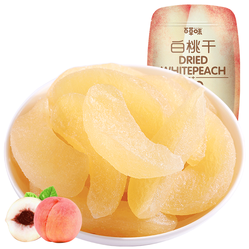 百草味 蜜饯 白桃干100g 零食水果干果脯果肉