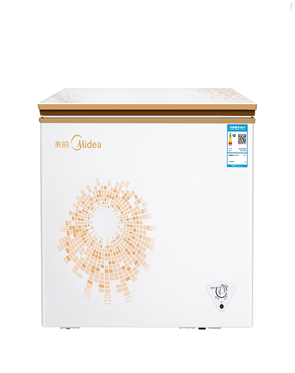 美的(Midea)BD/BC-155KGM(旋律金) 155升卧式单温一室冰柜 冷冻冷藏转换 家用小冷柜冰柜