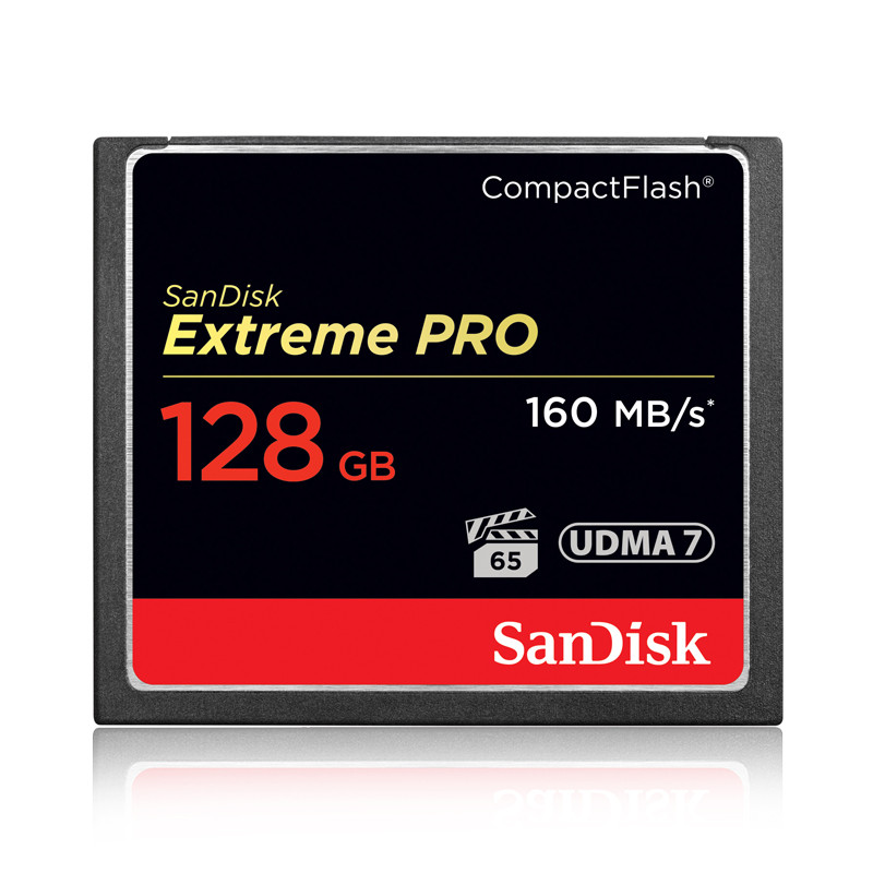 [官方授权]闪迪(SanDisk)CF卡128G ExtremePro 单反相机存储卡160M