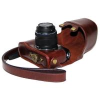 登品奥林巴斯E-P5专用相机包(适用14-42镜头)复古 可拆型 E-P5相机套 EP5皮套 EP5保护套 油皮 咖啡色
