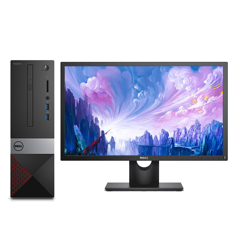 戴尔(DELL)Vostro 3268-R11N8台式电脑+19.5英寸显示器(G3930 4GB 500GB 无光驱 w10)