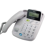 TCL 17B 电话机 座机 固定电话 免提通话 免电池 小翻盖 正品特价 （白色）