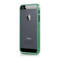 果立方（casecube）异彩适用于iPhone5/5s超薄边框 手机壳保护套 苹果5/5s外壳 绿色+绿边或黄边
