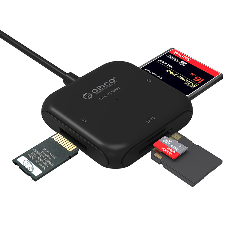 ORICO USB3.0高速读卡器多功能SD/TF/MS/CF多合一手机相机读卡器