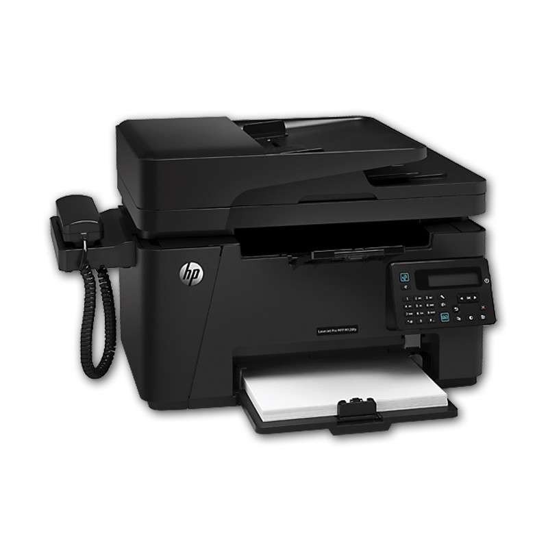 惠普HP LaserJet Pro MFP M128fp/M128FN/128FW 黑白激光多功能打印机一体机(打印复印扫描传真)传真带话筒