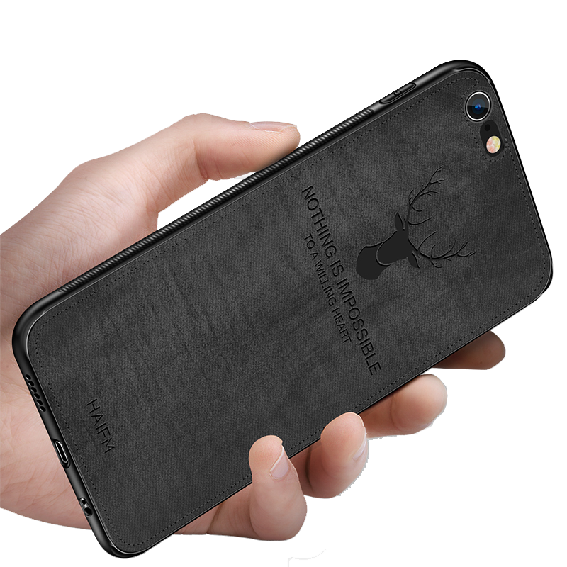 圣幻 [送钢化膜]苹果6s手机壳iphone6splus保护套苹果6外壳毛绒防汗个性时尚防摔壳