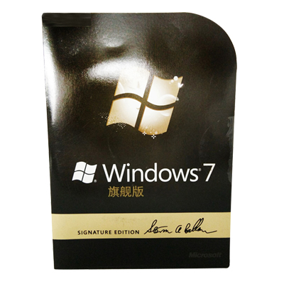 Microsoft微软原装正版系统安装盘Windows 7 中文旗舰版 64位 小彩包限量签名版