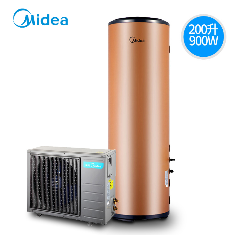 美的(Midea)KF66/200L-MI(E4)空气能热水器家用 空气源热泵电热水器分体式200升(4-5人使用)