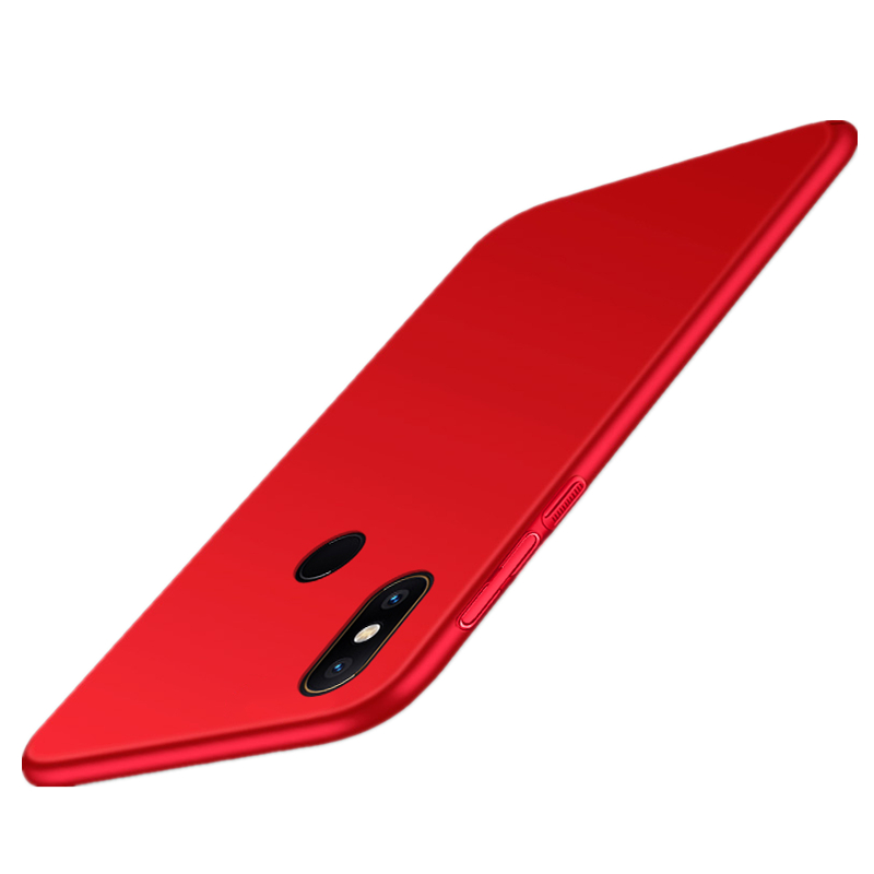 VIPin 小米mix 2s手机壳(送钢化膜) 全包防摔手机保护套 超薄微磨砂硬壳手机保护壳 红色