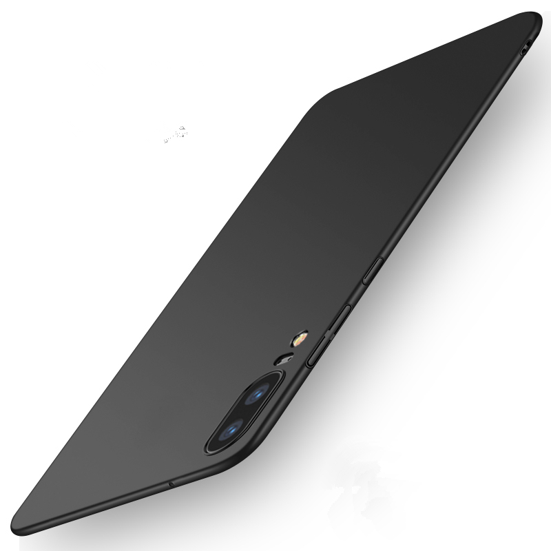 VIPin 华为P20手机壳(送钢化膜)保护套 华为P20超薄微磨砂硬壳手机套 黑色